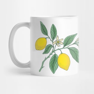 Lemon botanical print Mug